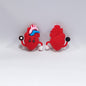 20Pcs Silicone 3D Focal Beads Stethoscope Red Heart Front Facing