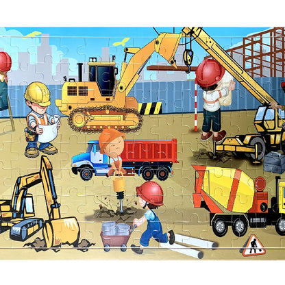 Wooden Puzzle Educational Toy Digital Early Learning 100 Pieces 18