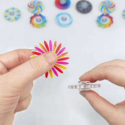 Acrylic Fidget Spinner Colorful Fingertip Stress Relief Toy 2