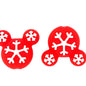 Silicone 3D Focal Beads White Snowflake Mouse Head Shape