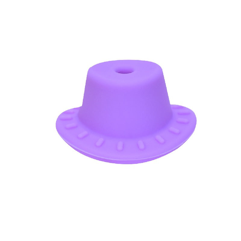 50pcs Silicone Focal Beads Cowboy Hat With Hole Center 22