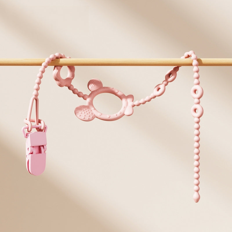 Silicone Baby Teether Anti Loss Rope with Clip 42.5cm 11
