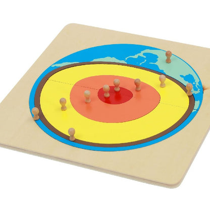 Wooden Geographical Internal Structure Puzzle Montessori Toys 5