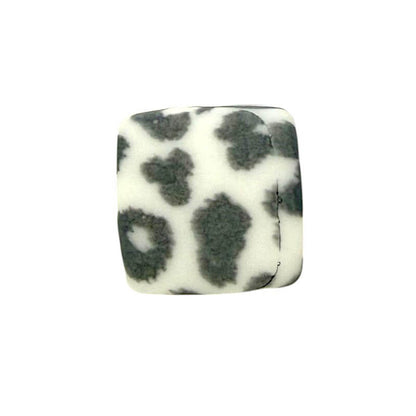 50pcs 13.5mm Printed Square Silicone Beads Variety Designs 2