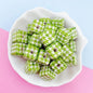 10pcs 16mm Houndstooth Pattern Square Acrylic Beads Jewelry Making 11
