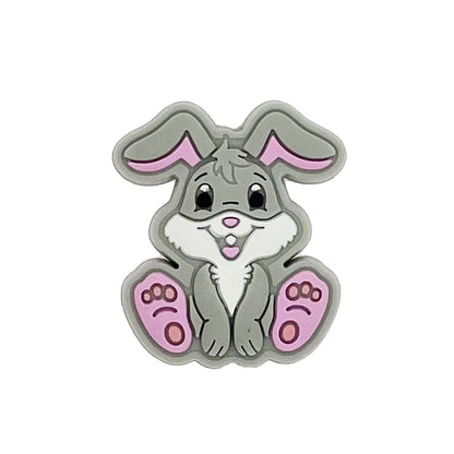 20pcs Silicone Focal Beads Rabbit Sitting Pose 4