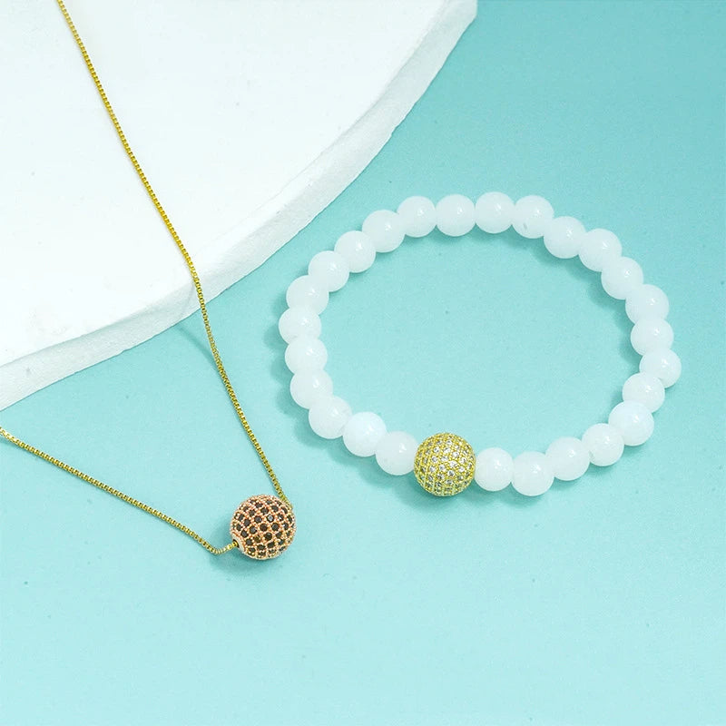 5pcs 12mm Zirconia Paved Round Brass Round Beads 4