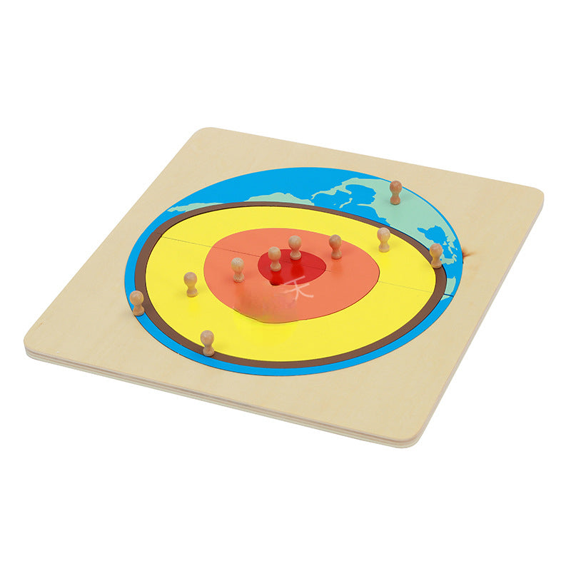 Wooden Geographical Internal Structure Puzzle Montessori Toys 4