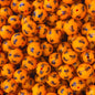 50pcs 15mm Bees Print Silicone Beads Orange Yellow White Colors
