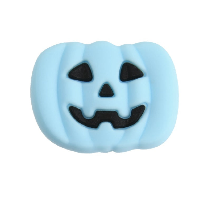 10pcs Silicone Focal Beads Halloween Ghost Bat Skull Pumpkin Designs 30