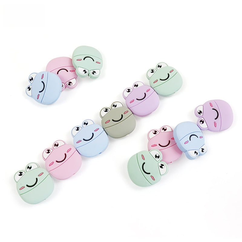 Silicone Focal Beads Cartoon Frog Character Front Facing 4