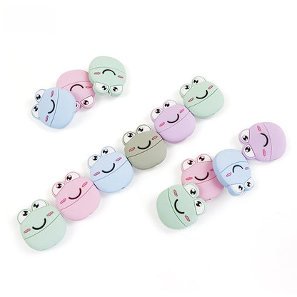 Silicone Focal Beads Cartoon Frog Character Front Facing 4