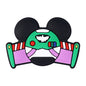 20Pcs Silicone Focal Beads Round Ear Mouse Character with Cowboy Hat and Space Helmet 14