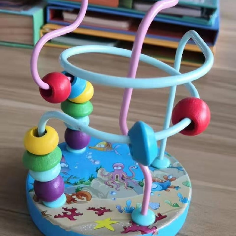Mini Wooden Bead Maze Educational Toy for Toddlers 8