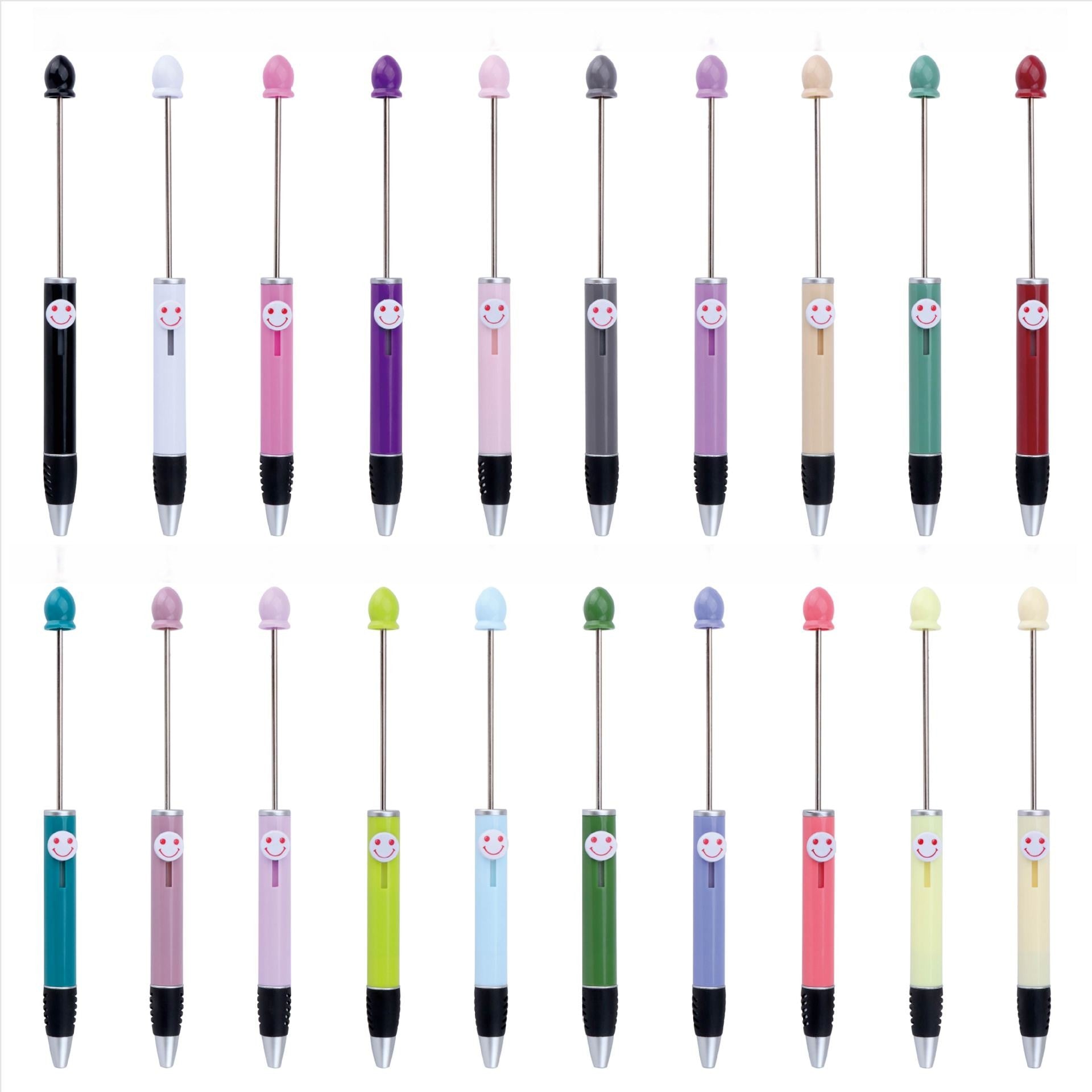 Creative Diy Printable Logo Happy Expression Plastic Beadable Ballpoint Pen