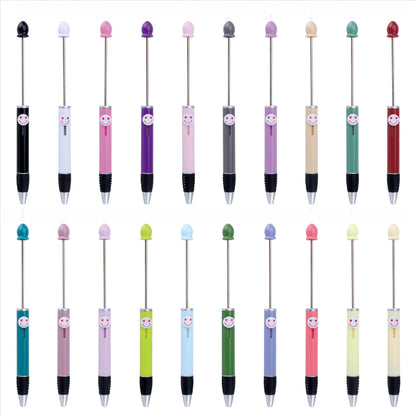 Creative Diy Printable Logo Happy Expression Plastic Beadable Ballpoint Pen