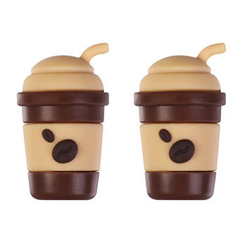 20Pcs Silicone 3D Focal Beads Coffee Cup with Coffee Bean Detail 12
