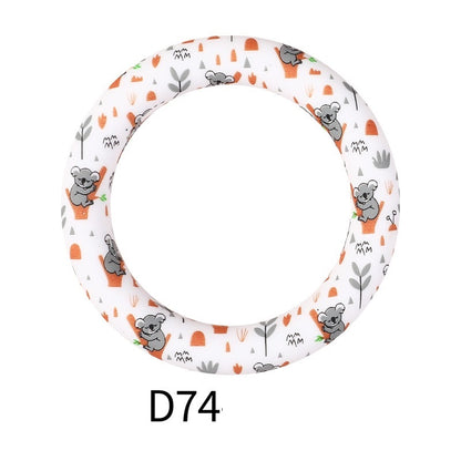 65mm Printed Silicone Beads Rings 31