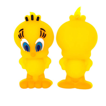 Silicone 3D Focal Beads Yellow Bird Standing Cross Waist