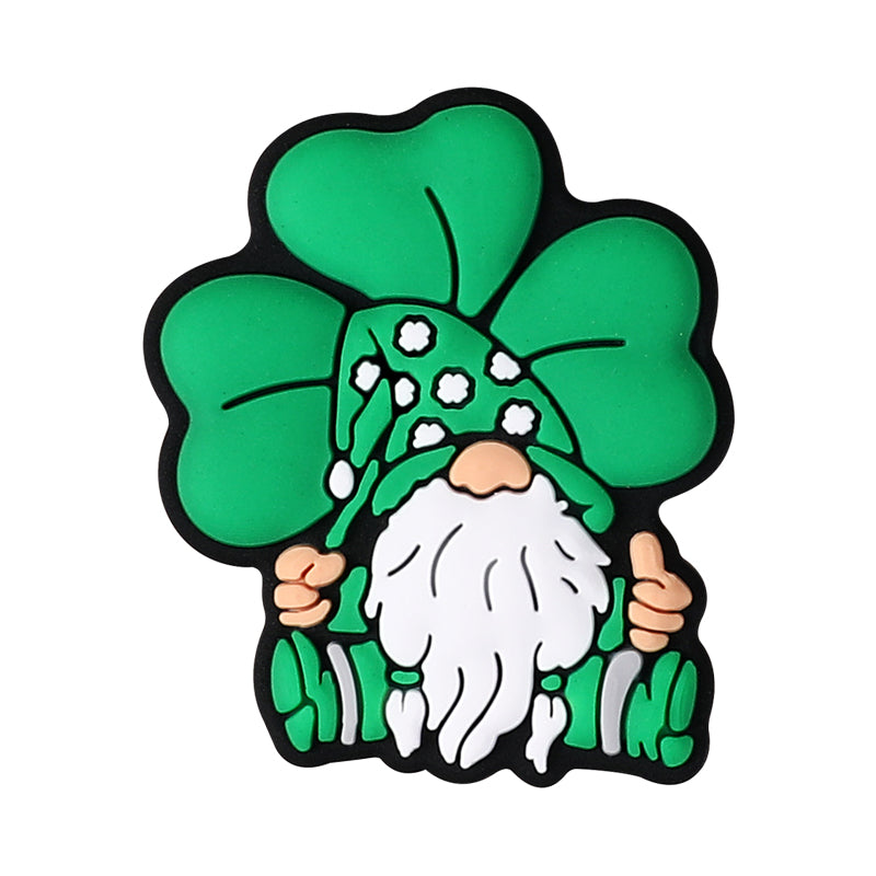Silicone Focal Beads Saint Patrick Day Clover Highland Cattle Design 14