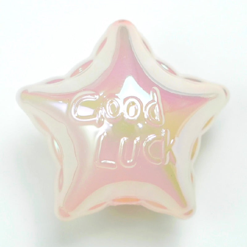 50pcs 25x16mm UV Finish Jelly Five-Pointed Star Acrylic Beads 6
