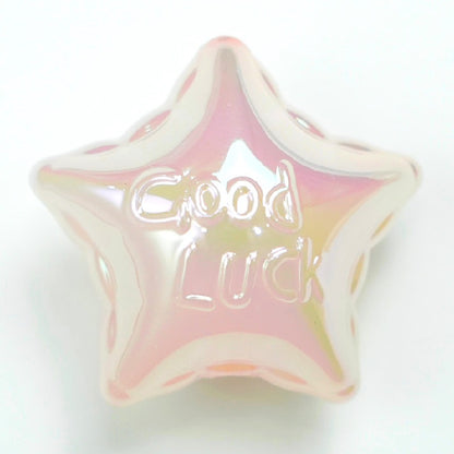 50pcs 25x16mm UV Finish Jelly Five-Pointed Star Acrylic Beads 6