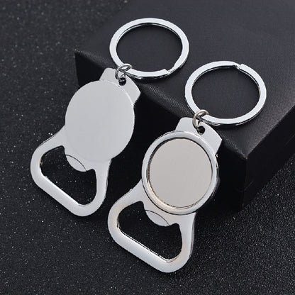 Metal Bottle Opener Sublimation Keychain Zinc Alloy Design 3
