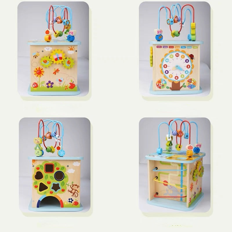 Wooden Bead Maze Treasure Chest Educational Activity Toy 3