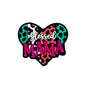 20pcs Silicone Focal Beads Heart Blessed Mama Printed Text