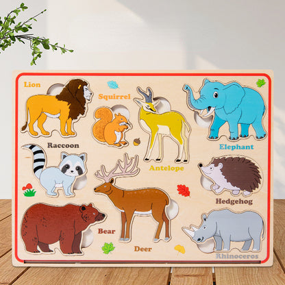 Wooden 3D Animal Magnetic Puzzle Montessori Toys for Kids 5