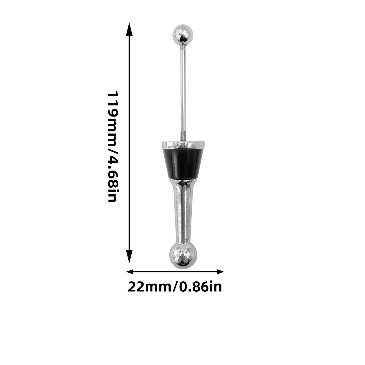 3cm Ball Beadable Wine Stopper Aluminum Alloy DIY Craft Supplies 3