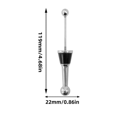 3cm Ball Beadable Wine Stopper Aluminum Alloy DIY Craft Supplies 3