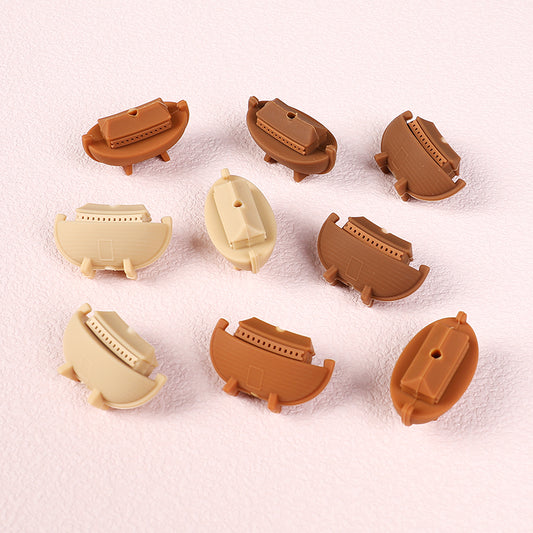Silicone 3D Focal Beads Jesus Noah Ark Boat Shape