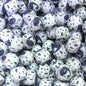 50pcs 15mm Black Swan Silicone Beads Printed Design