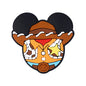 20Pcs Silicone Focal Beads Round Ear Mouse Character with Cowboy Hat and Space Helmet 13