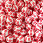 50pcs 15mm Heart Silicone Beads Apple Print