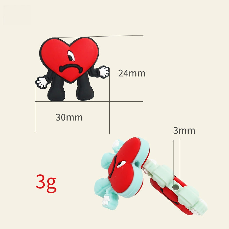 Silicone Focal Beads Heart Character Legs and Arms Design 2