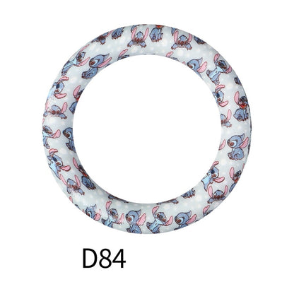 50pcs 15mm Disney Silicone Beads Printed Design 14