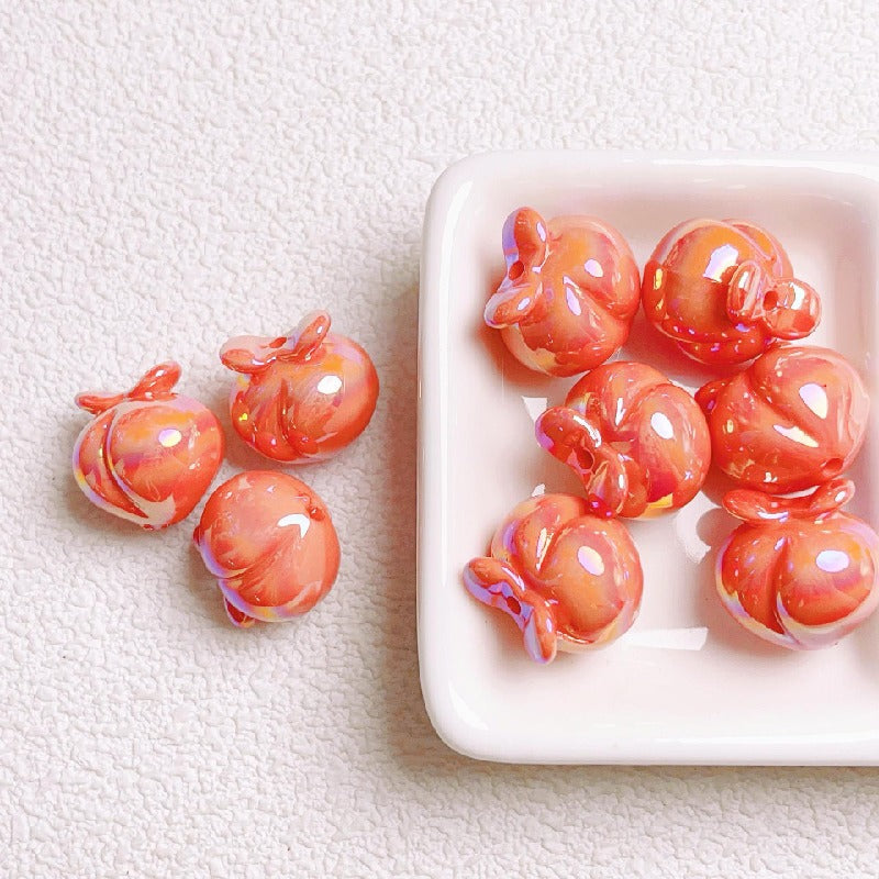 10pcs 16mm Peach Acrylic Beads Jewelry Making Craft Supplies 19