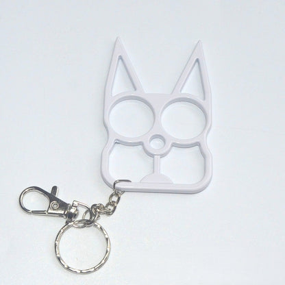 Self Defense 2 Finger Clasp Zinc Alloy Keychain Multi Functional 8
