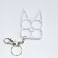 Self Defense 2 Finger Clasp Zinc Alloy Keychain Multi Functional 8