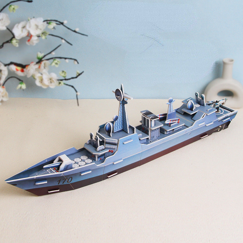 Paper 3D Puzzle Montessori Toys Aircraft Carrier Educational Toy 6