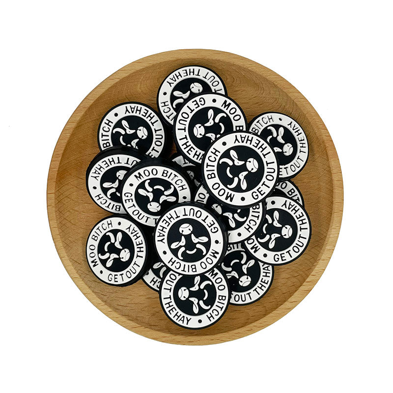 20pcs Silicone Focal Beads Bull Head Front Facing 2