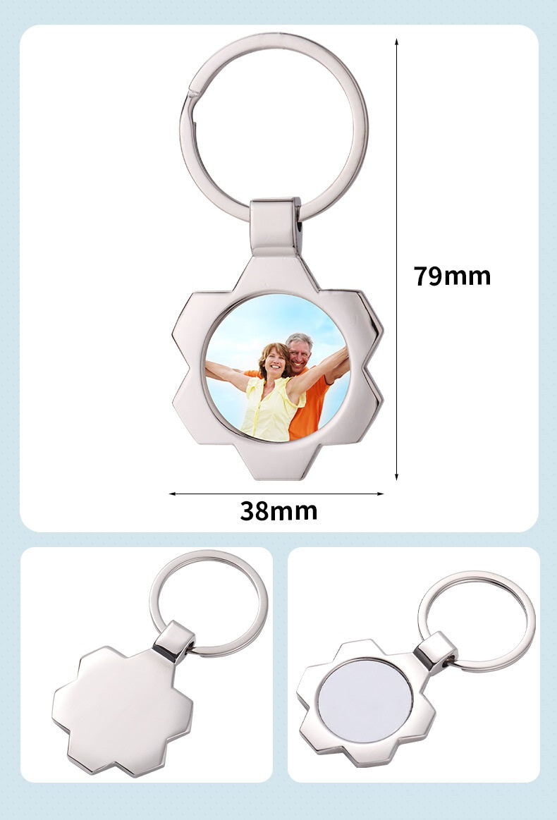 Metal Sublimation Keychain Blank for DIY Photo Customization 17