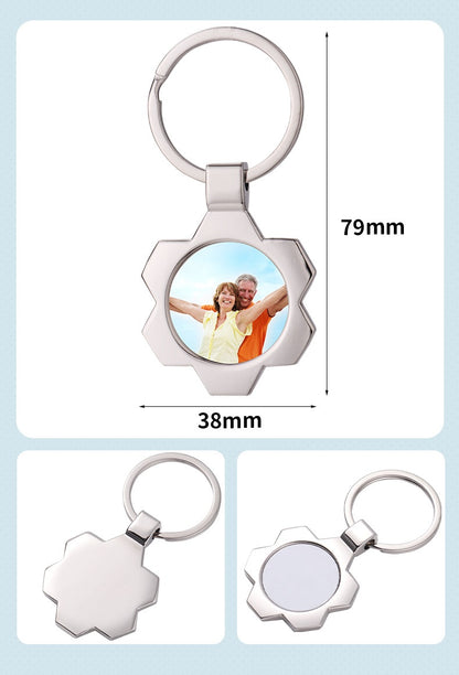 Metal Sublimation Keychain Blank for DIY Photo Customization 17
