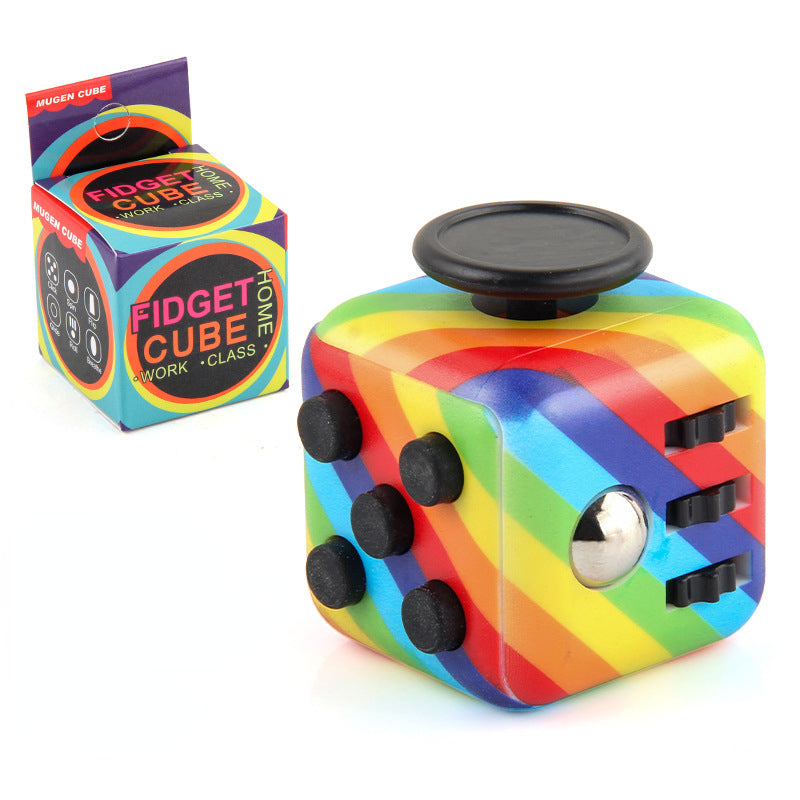 Silicone Fidget Cube 6-Function Decompression Desk Toy 3.4cm 21