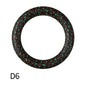 65mm Printed Silicone Beads Ring Shape Printed Design 12