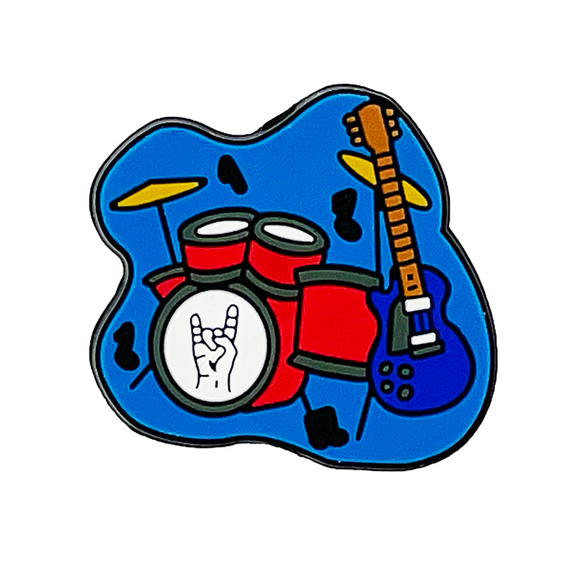 20pcs Silicone Focal Beads Musical Instrument Drum and Guitar Design