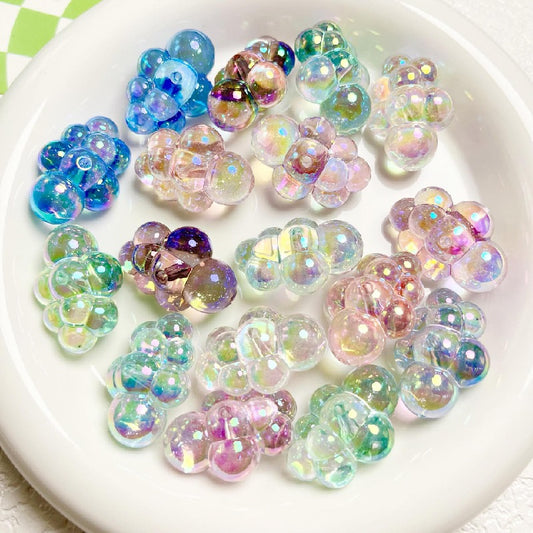 10pcs 22x32mm UV Finish Transparent Cloud Acrylic Beads DIY Bracelet Making