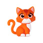 20Pcs Silicone 3D Focal Beads Dark Cat Sitting Pose 14